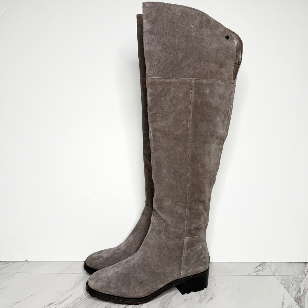 Vince Camuto Jorshie Gray Suede Wide Calf Over The Knee Boot 8 1/2 M